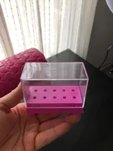 3 colores 48 agujeros brocas de decoración de uñas vacía caja de almacenamiento soporte de recipiente de exhibición manicura accesorios de la cubierta de acrílico herramientas