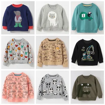 

Kids Hoodies Bebe Boys Tops Fleeces Sweatshirts 2020 Terry Cotton Sweater Cartoon tshirt Tees Blouses Baby Boy Clothes Outerwear