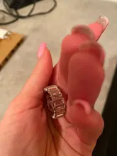 Anillos blancos de cristal de arcoíris bohemios para mujer, Baguette brillante de moda, Circonia cúbica, anillo de piedra, joyería para fiesta y boda