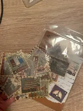 Paper-Sticker Stamp Label Scrapbooking Journal-Decoration Bullet Ticket-Plant Retro Golden