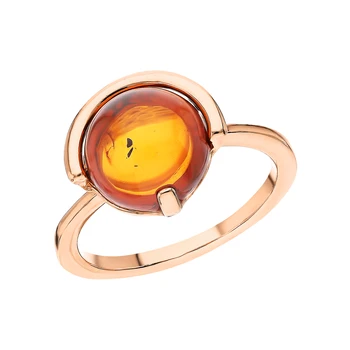

Silver ring with amber sunlight