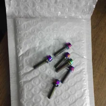 Titanium Bolts Screws Bicycle-Stems Rainbow M5x20 Gold Black Blue M5x16mm Washer 