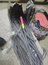 YxCheris Mambo-trenzas de pelo sintético, Pelo trenzado de ganchillo Jumbo de 22 , 120g, 20 colores ombré, morado
