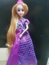 Muñecas de princesa Rapunzel para niños, conjunto para niñas, cuerpo móvil, belleza, largo y grueso pelo rubio, 30CM