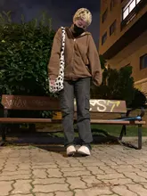 Bolso de mano con estampado de vaca para mujer, bandolera de gran capacidad, informal, sencilla, a la moda