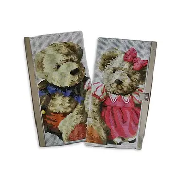 

Set for making a purse with embroidery 'mishki', beige.