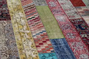 

201x304 Cm Multicolor Handmade Modern Patchwork Rug-7x10 Ft