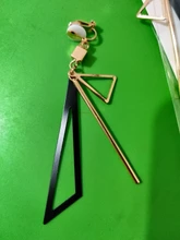 Pendientes con Clip geométrico triangular para mujer, joyería con personalidad coreana, sin Piercing, aretes largos de borla para mujer