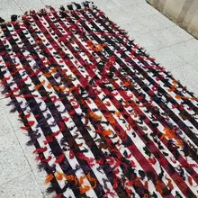 Винтаж Племенной Flatweave Flokati ковры ковер 4'6'' X 8'6''/138X260 см