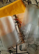 Archivador de fotos A5 A6, productos de almacenamiento, pegatinas de inserción, carpeta de folletos en espiral, 8 Uds., hojas internas, bolsa con cremallera