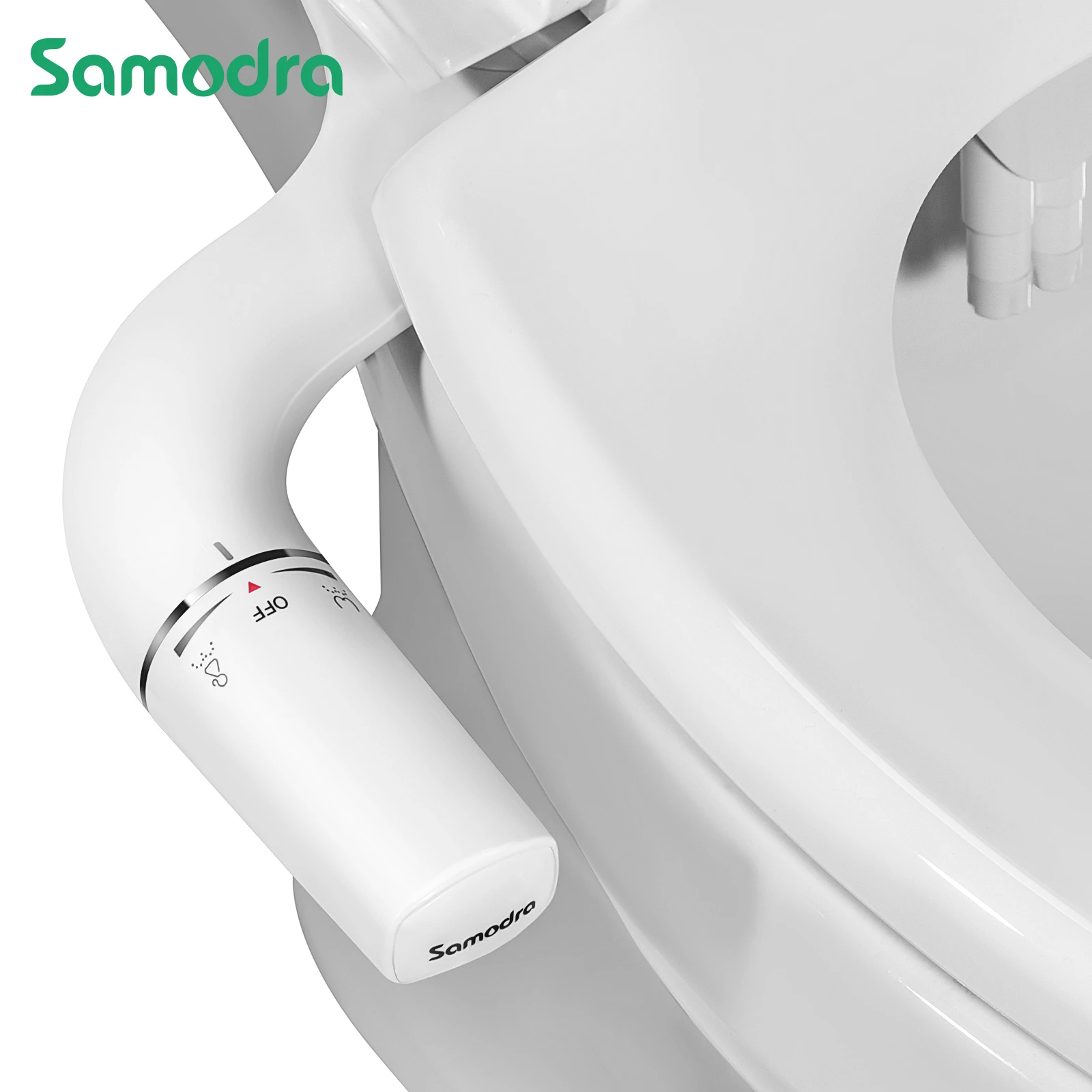 Samodra Bidet Attachment Ultraslim Toilet Seat Attachment Dual Nozzle