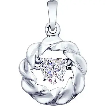 

Sokolov pendant with 1 Swarovski crystal in silver