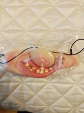 Máscara de media cara de látex para Halloween, máscara divertida para Halloween, accesorios para Halloween, pendientes, disfraz para niños