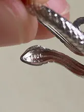 CANNER 925 anillos de plata esterlina para mujeres bonita serpiente apertura redonda anillo de plata 925 de joyería fina minimalista regalo anillos