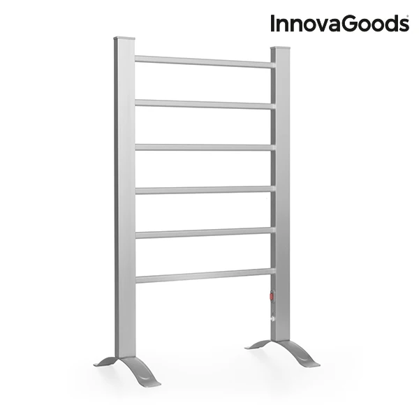 InnovaGoods Электрический полотенцесушитель для пола или стены 90 Вт серый(6 бар