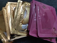 Mascarilla de colágeno para ojos, 10P, cristal dorado, regalo, 5P, parches de ojos para el cuidado de los ojos, antiarrugas, color negro