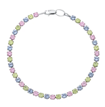 

Silver Bracelet with Topaz and cubic zirconia sunlight