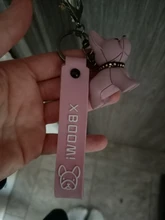 Moda Punk llavero de Bulldog Francés de cuero de la PU perro llaveros para las mujeres bolso colgante joyas baratija del coche de los hombres, anillo de clave de la cadena