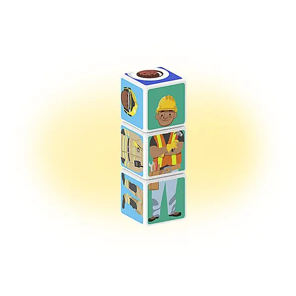 Конструктор магнитный Geomag "MagiCube" Профессии, 3 детали