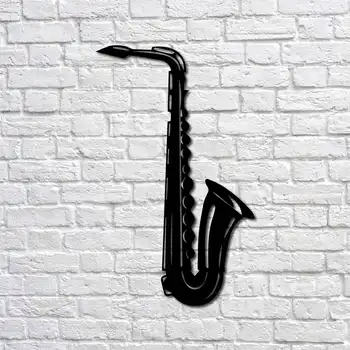 

Металлический декор стен Saxophone 50x31 cm дизайн интерьера домашнего