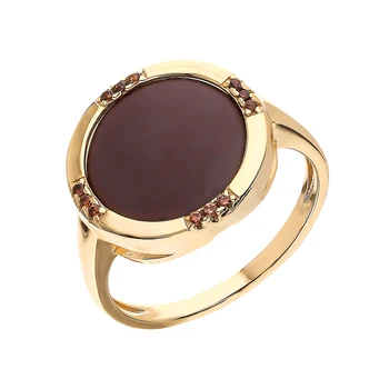 

Silver ring with ceramics and cubic zirconia sunlight sample 925