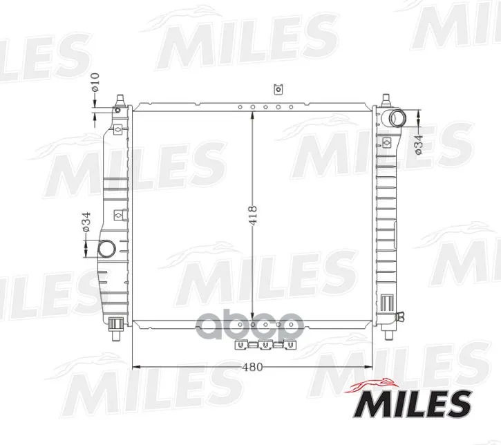 Радиатор Chevrolet Aveo 1.2/1.4 M/T 05- Miles Acrm023 Miles арт. ACRM023