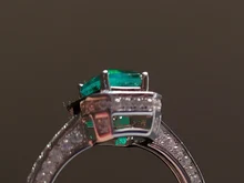 Realytrust-anillo de compromiso de Plata de Ley 925 con diamantes de Esmeralda, joyería de compromiso, para mujeres