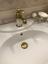 Faucet-Accessories Sink Pop-Up-Drain-Stopper Bathroom Basin Brass Rose-Gold/brushed Matt