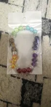 Pulsera de piedra Natural de 7 Chakras, Cristal púrpura, piedra de Ojos de Tigre, pulsera de cuentas de piedra redonda de siete pulsos para Yoga