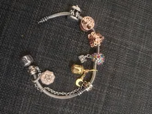 Noria de pata de corazón para mujer, corona O abalorio brillante de copo de nieve transparente, compatible con pulsera Pandora Original, joyería de plata 925