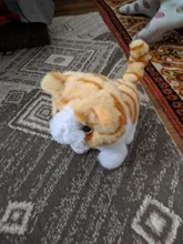 Bebé de juguete de felpa Control de sonido gatos soporte caminar electrónicos juguetes interactivos para mascotas para niños lindo gato Robot de los niños regalo de cumpleaños