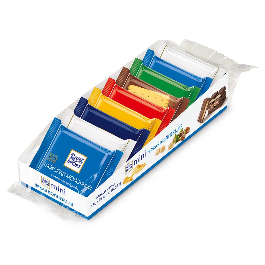 шоколад ritter sport mini пестрый набор.