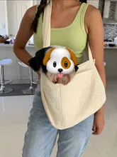 Hecho a mano para mascotas perro al aire libre de viaje bolso de la lona de un solo hombro bolso comodidad de viaje Bolso grande de hombro transpirable