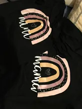 Camiseta a juego con estampado de Arco Iris para madre e hija, camiseta de manga corta con apariencia familiar, ropa de madre e hija, 1 unidad