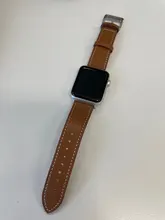 Banda de cuero para Apple watch Correa 44mm 40mm 38mm 42 mm iWatch Serie 6 iPhone 5 4 3 una sola vuelta pulsera correa de reloj de cuero de Apple