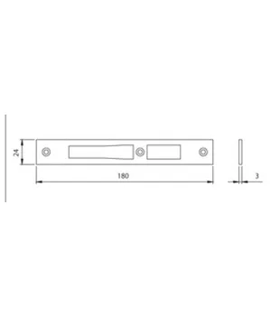 

5 PCS ISEO ART. 038.030 ARMATURE PLATE X SERR.783.1