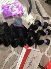 Longqi-mechones de pelo ondulado brasileño extensiones de pelo ondulado mechones Remy, pelo Natural negro, extensiones de cabello humano mechones de 8 - 30 pulgadas