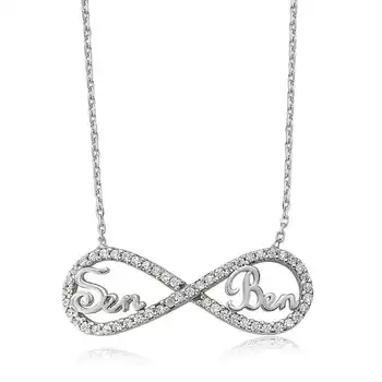 

925 sterling Silver You Written I Infinity Ladies Necklace