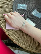 Pulsera de perlas de imitación de estrella de luna de ANENJERY pulsera de plata de ley 925 con gradiente de zirconia de piedra lunar para mujer S-B304