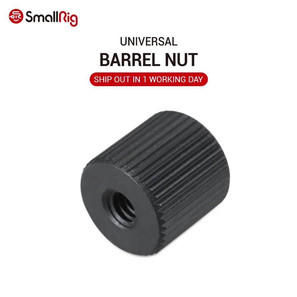 

SmallRig Barrel Nut Connection Nut for Articulating Arms Tripod Rigs Replacement with Standard Center 1/4"-20 Thread - 0862