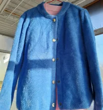 Suéter de piel de visón para mujer, cárdigan de manga larga holgado de terciopelo para otoño e invierno, novedad de 2020