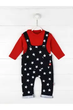 

Red Male Baby Salopet Jumpsuit