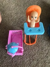 Cuna de combinación para madre e hijo de Barbies para mujeres embarazadas, silla colgante pequeña de 11,5 pulgadas, acceso de juguete de plástico, novedad de 2020