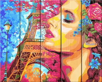 

Painting by numbers on Wood "dreams of France", 40x50 cm, Freya, pkw-1 41