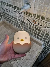 Luz Led nocturna para niños, lámpara de silicona suave recargable por USB, decoración de dormitorio, regalo, noche de pollito de Animal, sombra de Luna