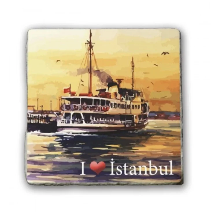 vapur 4 pcs Turkey Istanbul Magnets Fridge Magnets Souvenir Refrigerators Magnets Turkish Tea Magnetic Sticker Bosphorus Maiden Tower Magnets Home Decor Kitchen Decoration Accessories Stickers Decor Ma