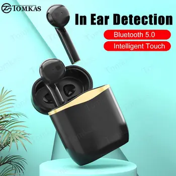 

TWS Wireless Bluetooth Earphone Touch Control Wireless Earphones Hifi Stereo Earbuds Headset With Mic Smart Connect Headphones