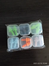 Tapones de silicona para los oídos con reducción de ruido, tapones de silicona suaves para los oídos, para natación, protectores para dormir, caja de 6 pares