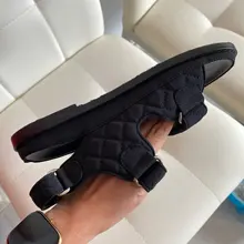 Sandalias de plataforma de cuero genuino para mujer, zapatos de diseñador de lujo a la moda, Sandalias planas, tacones gruesos, tendencia