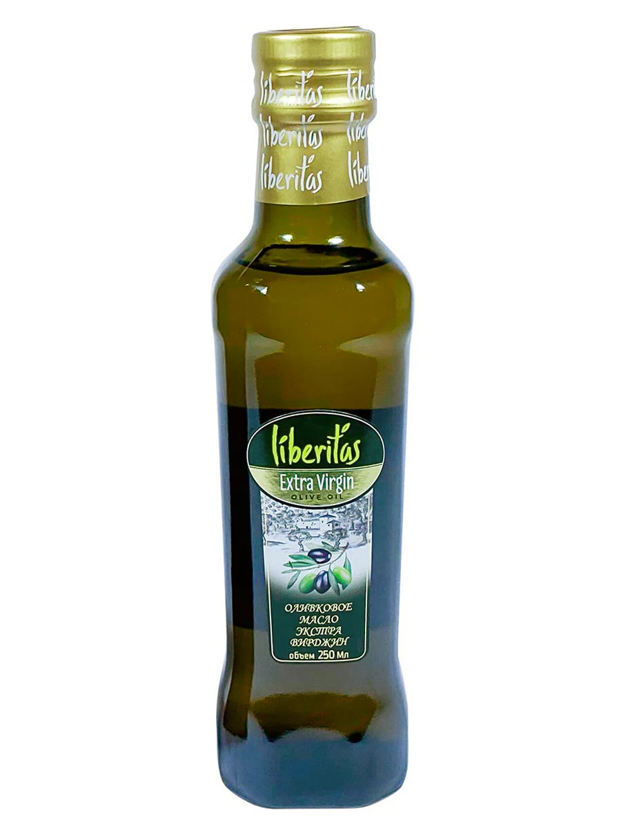 Масло оливковое Liberitas Extra Virgin нерафинированное 250 мл. стеклянная бутылка продукты